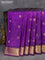 Pure paithani silk saree purple with zari woven buttas and rich zari woven border
