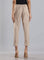 Beige-coloured Ankle-Length Trousers