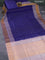 Pure uppada silk saree dark blue and peach pink with allover zari woven floral buttas and zari woven border