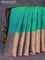 Pure kanchipuram silk saree dual shade of green and purple with allover zari woven butta weaves and long zari woven border