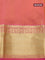 Pure kanchipuram silk saree mustard yellow and pink with zari woven buttas and zari woven border