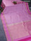 Pure kanchipuram silk saree pastel pink with zari woven buttas and rettapet zari woven border