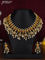 Antique guttapusalu necklace peacock design with kemp & cz stones and pearl hangings