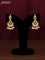 Antique guttapusalu haaram chandbali design with pink kemp & cz stones and pearl hangings