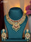 Antique Necklace peacock design with kemp & cz stones and pearl hangings