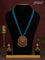 Jaipur crystal beaded multilayer light blue necklace with lakshmi pendant