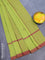 Bengal soft cotton saree light green and maroon with thread woven buttas and simple border