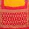 Bandhani saree mango yellow and red with allover bandhani prints and banarasi style border