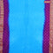 Bandhani saree cs blue and purple with allover bandhani prints and banarasi style border