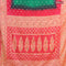 Bandhani saree green and red with allover bandhani prints and banarasi style border