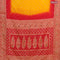 Bandhani saree mango yellow and red with allover bandhani prints and banarasi style border