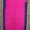 Bandhani saree magenta pink and blue with allover bandhani prints and banarasi style border