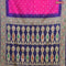 Bandhani saree pink and blue with allover bandhani prints and banarasi style border