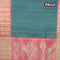 Semi matka saree green shade and pink with plain body and ikat style border