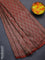 Banarasi semi crepe saree rust shade with allover thread & zari woven brocade weaves and woven border