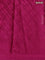 Banarasi semi crepe saree dark magenta pink with allover thread & zari woven brocade weaves and woven border