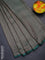 Banarasi semi crepe saree dark green with allover thread & zari woven brocade weaves and woven border