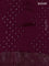 Chiniya silk saree wine shade with plain body and woven border