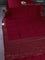 Chiniya silk saree maroon with plain body and woven border