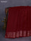 Chiniya silk saree maroon with plain body and woven border