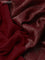 Chiniya silk saree maroon with plain body and woven border
