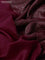 Chiniya silk saree maroon with plain body and woven border