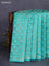 Chiniya silk saree teal green and cs blue with allover zari weaves & bandhini prints and zari woven border