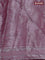 Chiniya silk saree mauve pink with allover silver zari buttas & bandhini prints and silver zari woven border