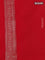 Banarasi semi silk saree red with allover thread & zari weaves and woven border