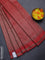 Banarasi semi silk saree red with allover thread & zari weaves and woven border