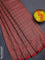Banarasi semi silk saree red with allover thread & zari weaves and woven border