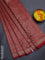 Banarasi semi silk saree maroon with allover thread & zari weaves and woven border