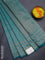 Banarasi semi silk saree teal green with allover thread & zari weaves and woven border