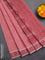 Coimbatore cotton saree red and maroon with allover self emboss and thread woven border