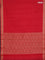 Coimbatore cotton saree red with allover self emboss and thread woven border