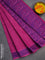 Coimbatore cotton saree purple shade and blue with allover self emboss and thread woven border