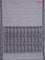 Coimbatore cotton saree pastel grey and black with allover self emboss and thread woven border