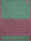 Coimbatore cotton saree dual shade of teal blue and pink with allover self emboss and thread woven border