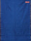 Arani semi silk saree dual shade of blue with plain body and small zari woven border