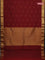 Arani semi silk saree maroon with zari woven thilak buttas and zari woven border