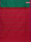 Arani semi silk saree green and dual shade of magenta pink with plain body and temple design border