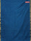 Arani semi silk saree peacock blue with zari woven temple buttas and zari woven border