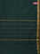 Arani semi silk saree peacock green and dual shade of yellow with plain body and zari woven simple border