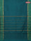 Arani semi silk saree peacock green and green with plain body and paisley zari woven simple border