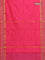 Arani semi silk saree peach pink with plain body and paisley zari woven simple border