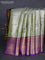Bangalori tissue silk saree green shade and violet with allover zari woven brocade weaves and long zari woven border