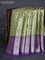 Bangalori tissue silk saree green shade and violet with allover zari woven brocade weaves and long zari woven border