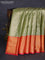 Bangalori tissue silk saree green and red with allover zari woven brocade weaves and long zari woven border