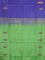 Banana pith saree violet shade and light green with thread woven buttas in borderless style