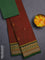 Chettinad cotton saree dual shade of maroon and green with thread woven buttas and thread woven border